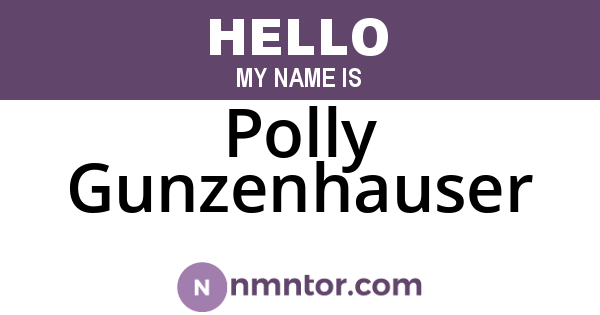 Polly Gunzenhauser