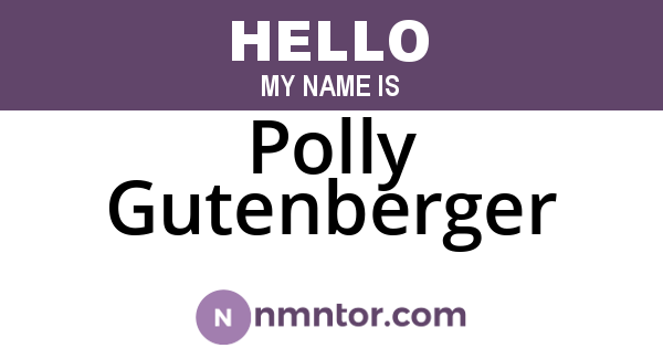 Polly Gutenberger