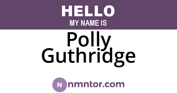 Polly Guthridge