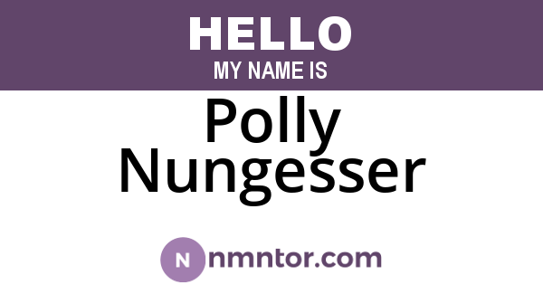 Polly Nungesser