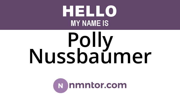 Polly Nussbaumer