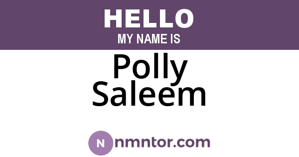 Polly Saleem