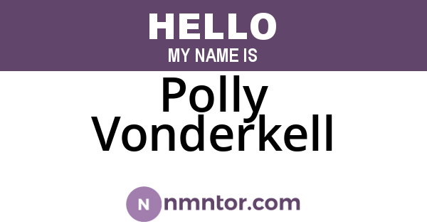 Polly Vonderkell