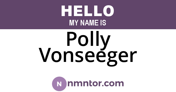 Polly Vonseeger