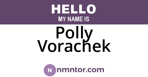 Polly Vorachek