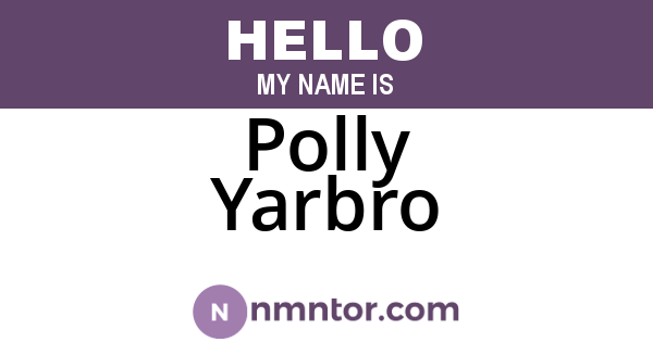 Polly Yarbro