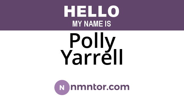 Polly Yarrell