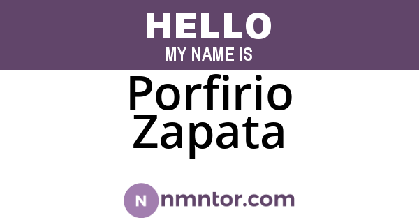 Porfirio Zapata