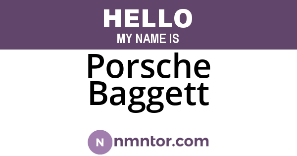 Porsche Baggett