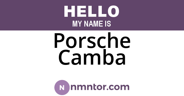 Porsche Camba