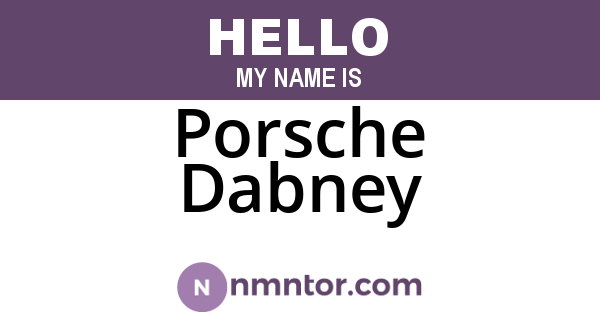 Porsche Dabney