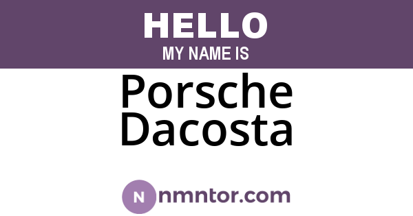 Porsche Dacosta