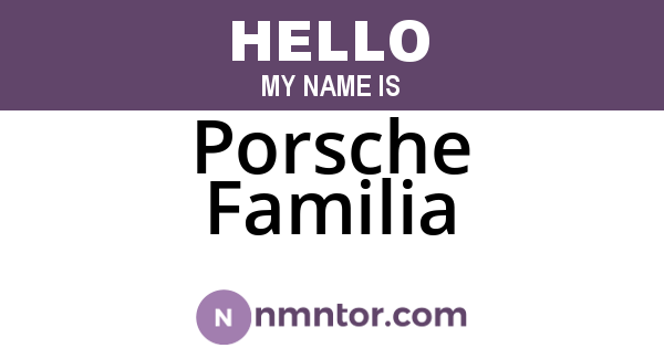 Porsche Familia