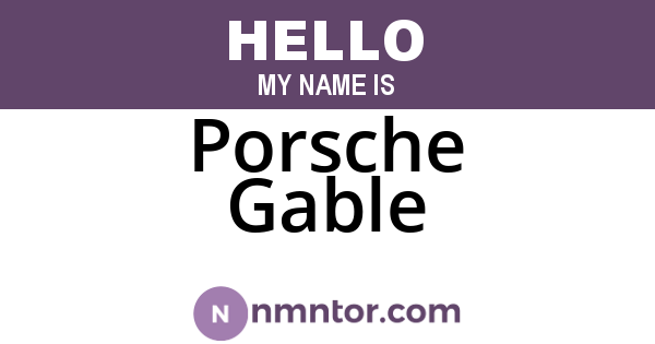 Porsche Gable