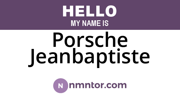 Porsche Jeanbaptiste