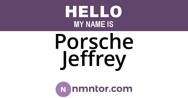 Porsche Jeffrey