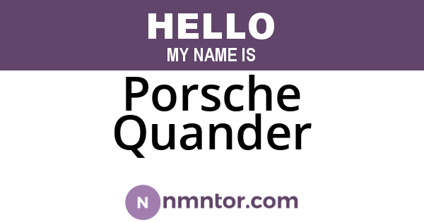 Porsche Quander
