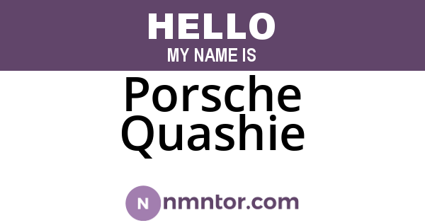 Porsche Quashie