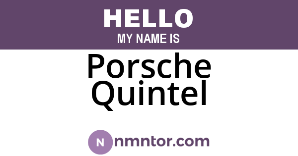 Porsche Quintel
