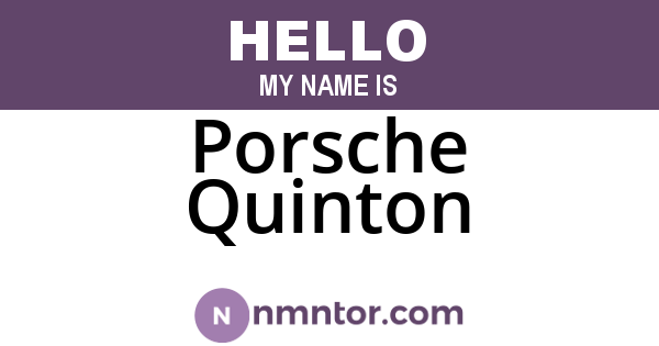 Porsche Quinton