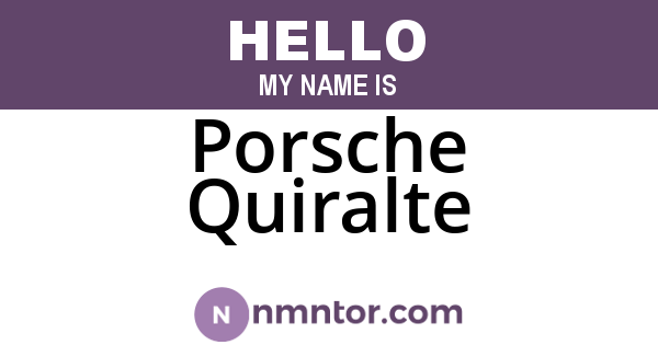 Porsche Quiralte