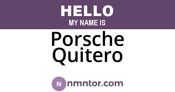 Porsche Quitero