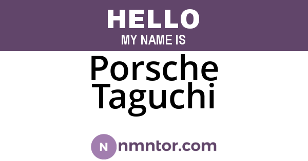 Porsche Taguchi