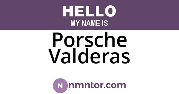 Porsche Valderas