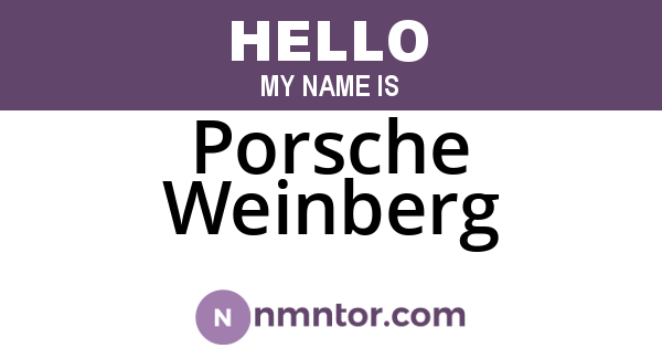 Porsche Weinberg