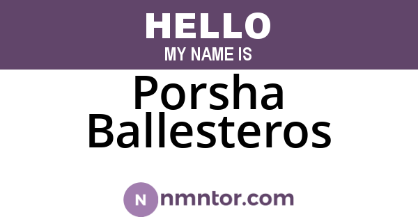 Porsha Ballesteros