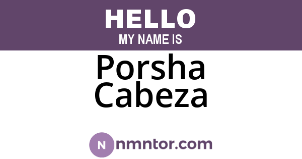 Porsha Cabeza