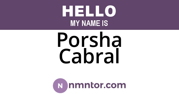 Porsha Cabral