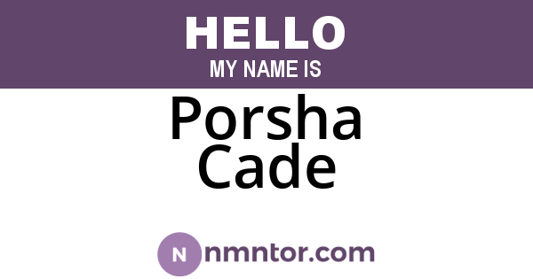 Porsha Cade