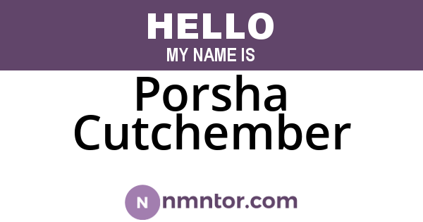 Porsha Cutchember