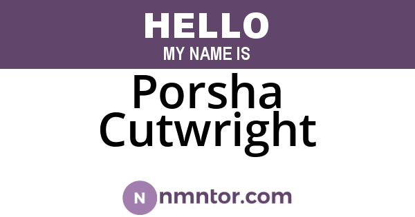 Porsha Cutwright