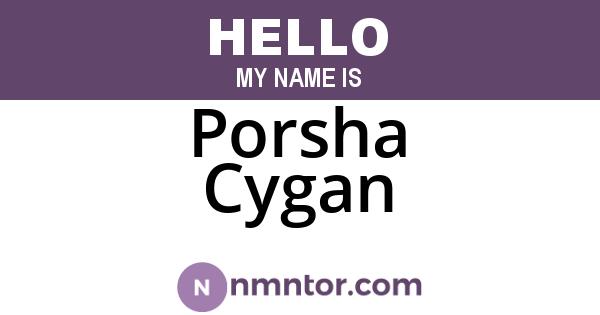 Porsha Cygan
