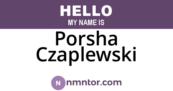 Porsha Czaplewski