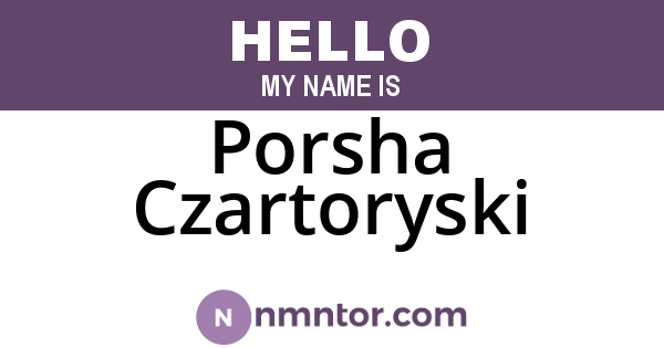 Porsha Czartoryski