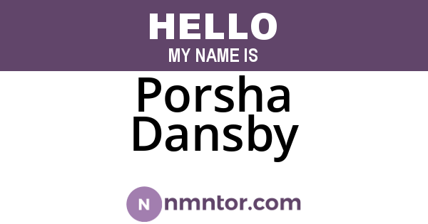 Porsha Dansby