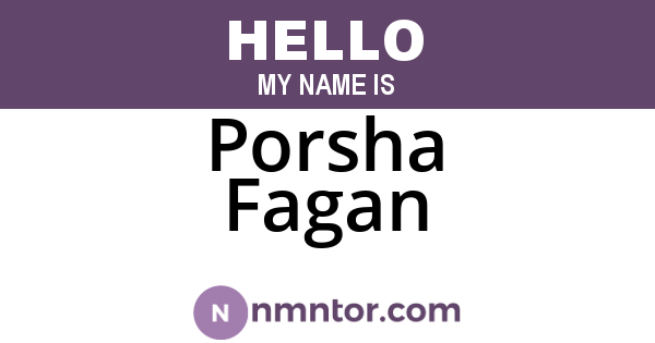 Porsha Fagan
