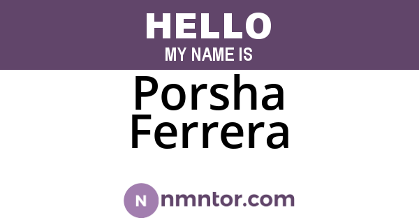 Porsha Ferrera