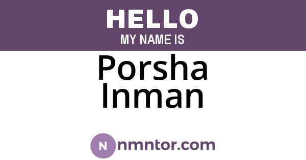 Porsha Inman