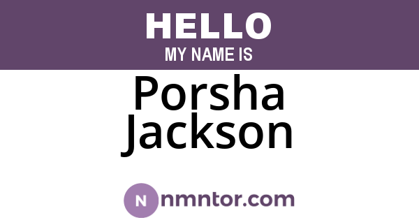 Porsha Jackson