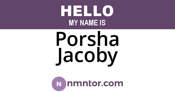 Porsha Jacoby