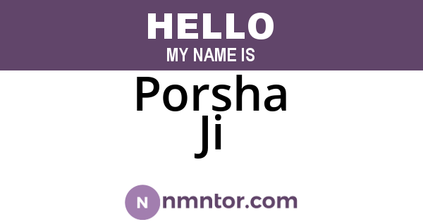 Porsha Ji