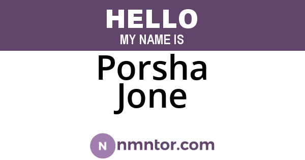 Porsha Jone