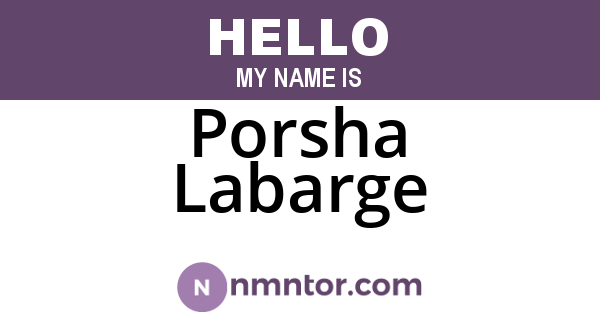 Porsha Labarge
