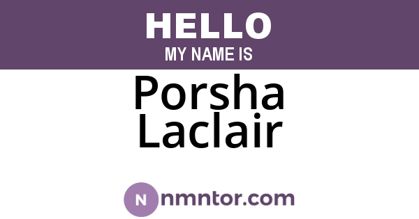 Porsha Laclair
