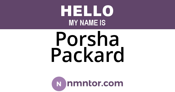 Porsha Packard
