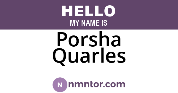 Porsha Quarles